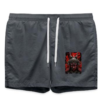 Samurai Japan Kultur - Badeshorts - Anthrazit - Vorne - AI Model Male 185 light (185cm)