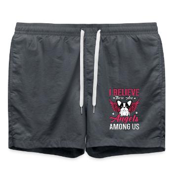I believe there are angels - Swim Trunks - anthracite - Front - AI Model Male 185 light (185cm)
