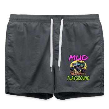 Mud Is My Playground für Offroad Fans - Badeshorts - Anthrazit - Vorne - AI Model Male 185 light (185cm)