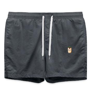 Döner Kebap Wrap Jufka Falaffel Design Kawaii - Swim Trunks - anthracite - Front - AI Model Male 185 light (185cm)