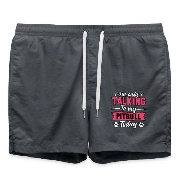 Je ne parle qu’à mon pitbull aujourd’hui - Short de bain - charbon - Devant - AI Model Male 185 light (185cm)