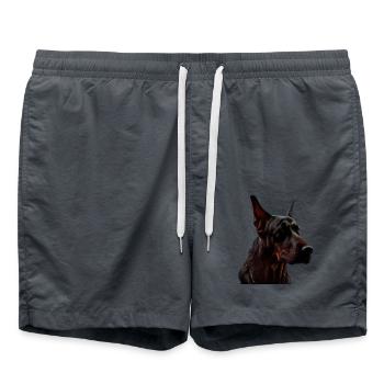 Doberman Dobermans Chien Chiens chiot Doberman - Short de bain - charbon - Devant - AI Model Male 185 light (185cm)