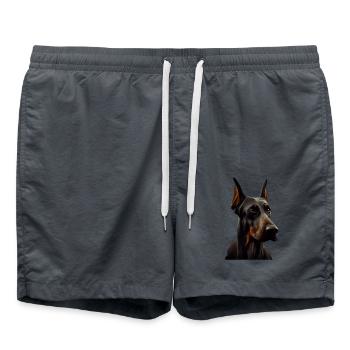 Doberman Dobermans Chien Chiens chiot Doberman - Short de bain - charbon - Devant - AI Model Male 185 light (185cm)