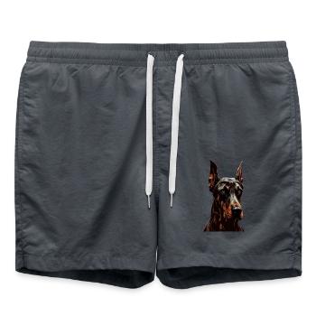 Doberman Dobermans Chien Chiens chiot Doberman - Short de bain - charbon - Devant - AI Model Male 185 light (185cm)