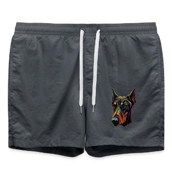 Doberman Dobermans Chien Chiens chiot Doberman - Short de bain - charbon - Devant - AI Model Male 185 light (185cm)