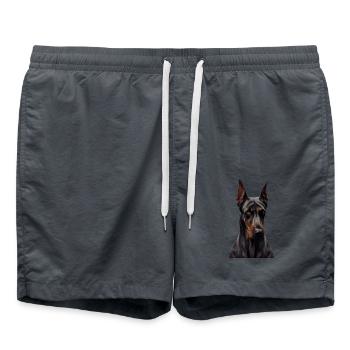 Doberman Dobermans Chien Chiens chiot Doberman - Short de bain - charbon - Devant - AI Model Male 185 light (185cm)