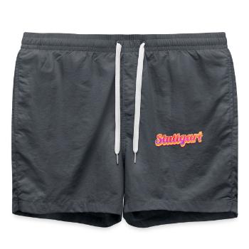 Stuttgartererin Stuttgarterer Stuttgarter - Badeshorts - Anthrazit - Vorne - AI Model Male 185 light (185cm)