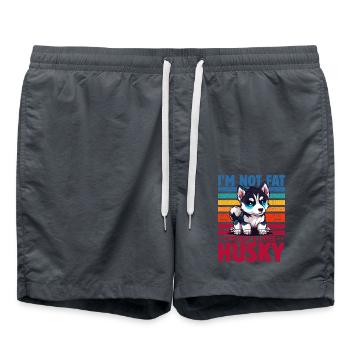 I'm not fat I m just a little husky - Badeshorts - Anthrazit - Vorne - AI Model Male 185 light (185cm)
