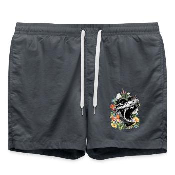 T Rex - Short de bain - charbon - Devant - AI Model Male 185 light (185cm)