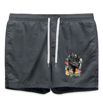 Fleurs de dragon - Short de bain - charbon - Devant - AI Model Male 185 light (185cm)
