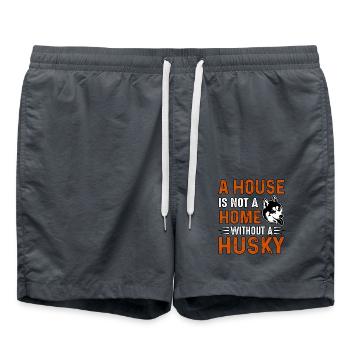 Une maison n’est pas une maison sans husky - Short de bain - charbon - Devant - AI Model Male 185 light (185cm)