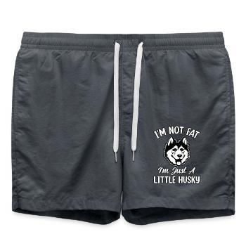 I'm not fat I m just a little husky - Badeshorts - Anthrazit - Vorne - AI Model Male 185 light (185cm)