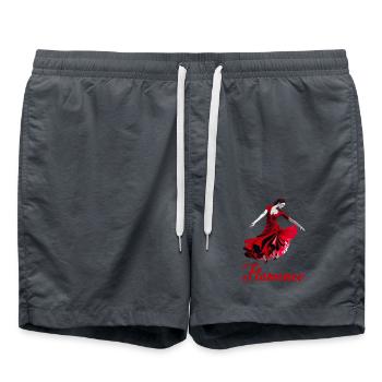 Flamenco Tanz Andalusien Spanischer Tanz - Badeshorts - Anthrazit - Vorne - AI Model Male 185 light (185cm)