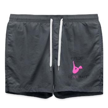 If It's Easy It's Not Pilates - Swim Trunks - anthracite - Front - AI Model Male 185 light (185cm)