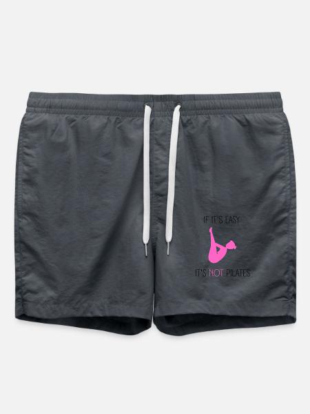 Wenn es einfach ist, ist es kein Pilates - Badeshorts - Anthrazit