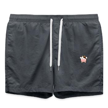Mignon Kawaii Cow Pocket Design - Short de bain - charbon - Devant - AI Model Male 185 light (185cm)