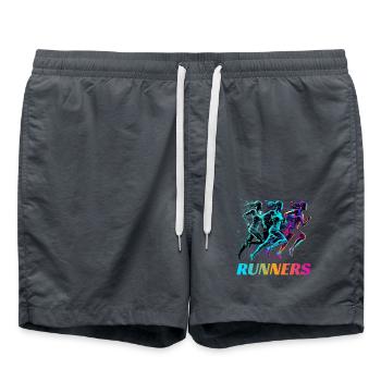 Dynamische Läufer Lauf Wettkampf - Badeshorts - Anthrazit - Vorne - AI Model Male 185 light (185cm)