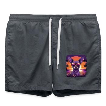 Chihuahua Hund Hunderasse - Badeshorts - Anthrazit - Vorne - AI Model Male 185 light (185cm)