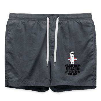 Urlaub - Badeshorts - Anthrazit - Vorne - AI Model Male 185 light (185cm)