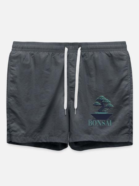 Bonsai Baum Bonsaischale Japanischer Baum - Badeshorts - Anthrazit