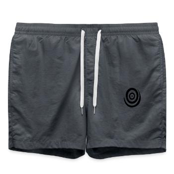 Conception minimaliste en spirale de fléchettes - Short de bain - charbon - Devant - AI Model Male 185 light (185cm)