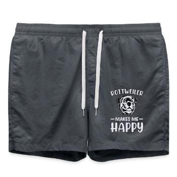 Rottweiler makes me happy - Swim Trunks - anthracite - Front - AI Model Male 185 light (185cm)