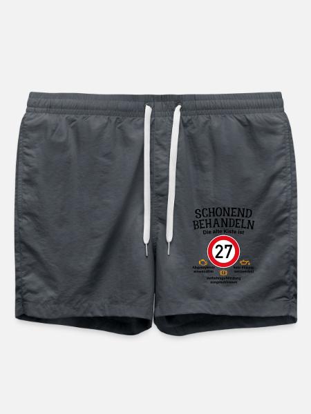 27. Geburtstag Schonend Behandeln 27 Alte Kiste 27 - Badeshorts - Anthrazit