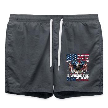 Home is where the Stars are - Badeshorts - Anthrazit - Vorne - AI Model Male 185 light (185cm)
