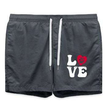 Amour Labrador - Short de bain - charbon - Devant - AI Model Male 185 light (185cm)