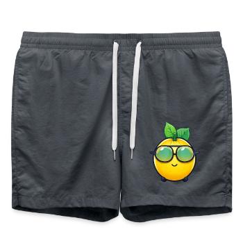Cool Lemon - Design de limonade rafraîchissant - Short de bain - charbon - Devant - AI Model Male 185 light (185cm)