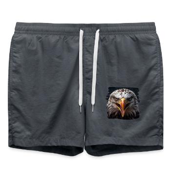 Aulne pygargue à tête blanche oiseau aigle pierre - Short de bain - charbon - Devant - AI Model Male 185 light (185cm)