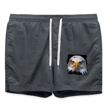 Aulne pygargue à tête blanche oiseau aigle pierre - Short de bain - charbon - Devant - AI Model Male 185 light (185cm)