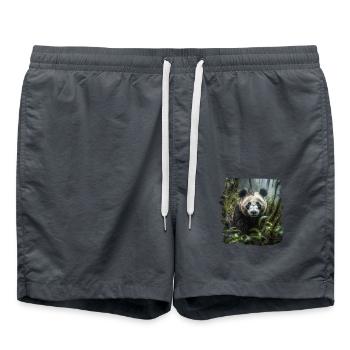 Pandas réaliste Panda Panda géant - Short de bain - charbon - Devant - AI Model Male 185 light (185cm)
