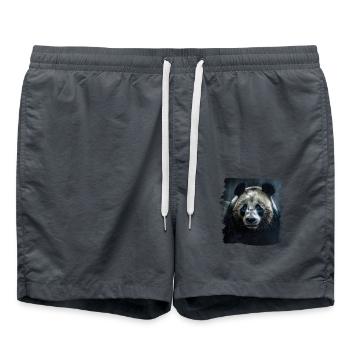 Pandas réaliste Panda Panda géant - Short de bain - charbon - Devant - AI Model Male 185 light (185cm)