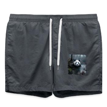 Pandas réaliste Panda Panda géant - Short de bain - charbon - Devant - AI Model Male 185 light (185cm)
