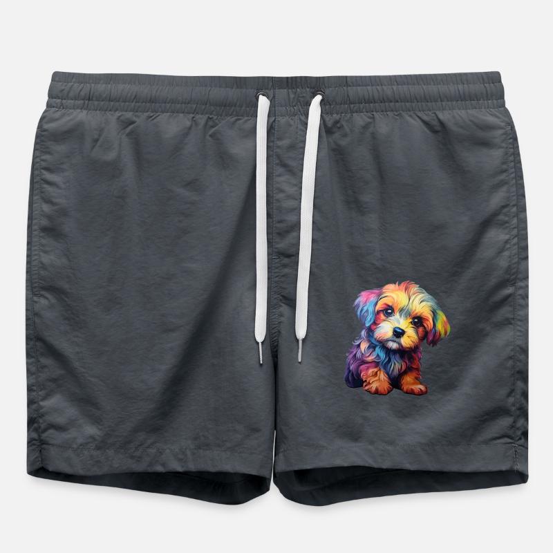Doggy rainbow - Swim Trunks - anthracite