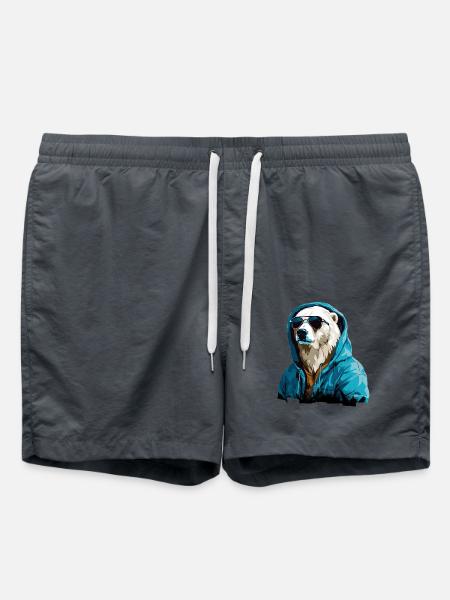 Streetstyle-Bär | Eisbären-Liebhaber - Badeshorts - Anthrazit