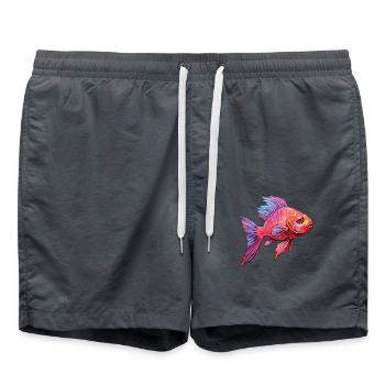 Cherry Barb Fish Aquarium - Swim Trunks - anthracite - Front - AI Model Male 185 light (185cm)