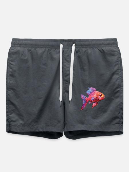 Cherry Barb Fischaquarium - Badeshorts - Anthrazit
