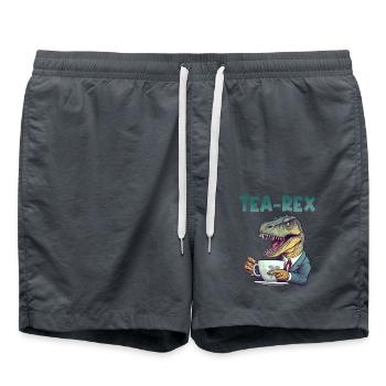 Teeliebhaber Tee Teetrinkerin Teetrinker - Badeshorts - Anthrazit - Vorne - AI Model Male 185 light (185cm)