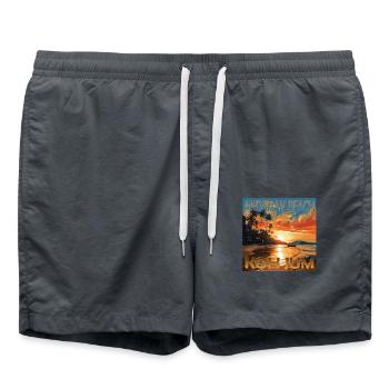 Vacances d’été à Koh Jum, Andaman Beach, Thaïlande - Short de bain - charbon - Devant - AI Model Male 185 light (185cm)