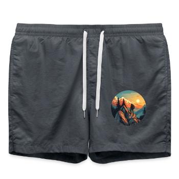 Bergsteigen - Badeshorts - Anthrazit - Vorne - AI Model Male 185 light (185cm)