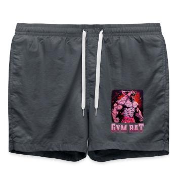 Gym Council Bodybuilding Weight Training Fun Fitness - Swim Trunks - anthracite - Front - AI Model Male 185 light (185cm)