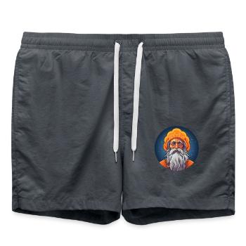 Guru Bouddhisme Spirituel Indien - Short de bain - charbon - Devant - AI Model Male 185 light (185cm)