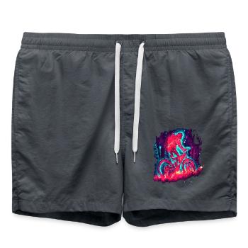 Neon Mystic Mountainbike Mädchen Waldfahrt - Badeshorts - Anthrazit - Vorne - AI Model Male 185 light (185cm)
