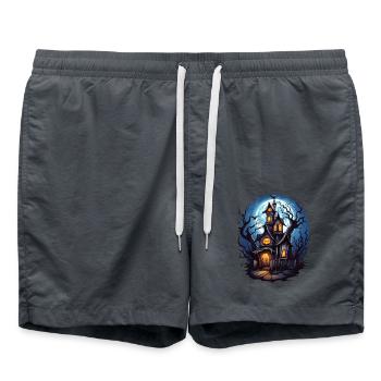 Maison hantée d’Halloween - Short de bain - charbon - Devant - AI Model Male 185 light (185cm)
