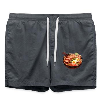 Anime Ramen Nudeln - Badeshorts - Anthrazit - Vorne - AI Model Male 185 light (185cm)