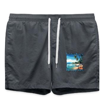 Philippines Paliton Beach Sunset Grunge - Swim Trunks - anthracite - Front - AI Model Male 185 light (185cm)