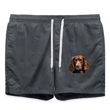 Chien Épagneul d’eau américain - Short de bain - charbon - Devant - AI Model Male 185 light (185cm)