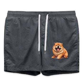 Hund Chow Chow - Badeshorts - Anthrazit - Vorne - AI Model Male 185 light (185cm)